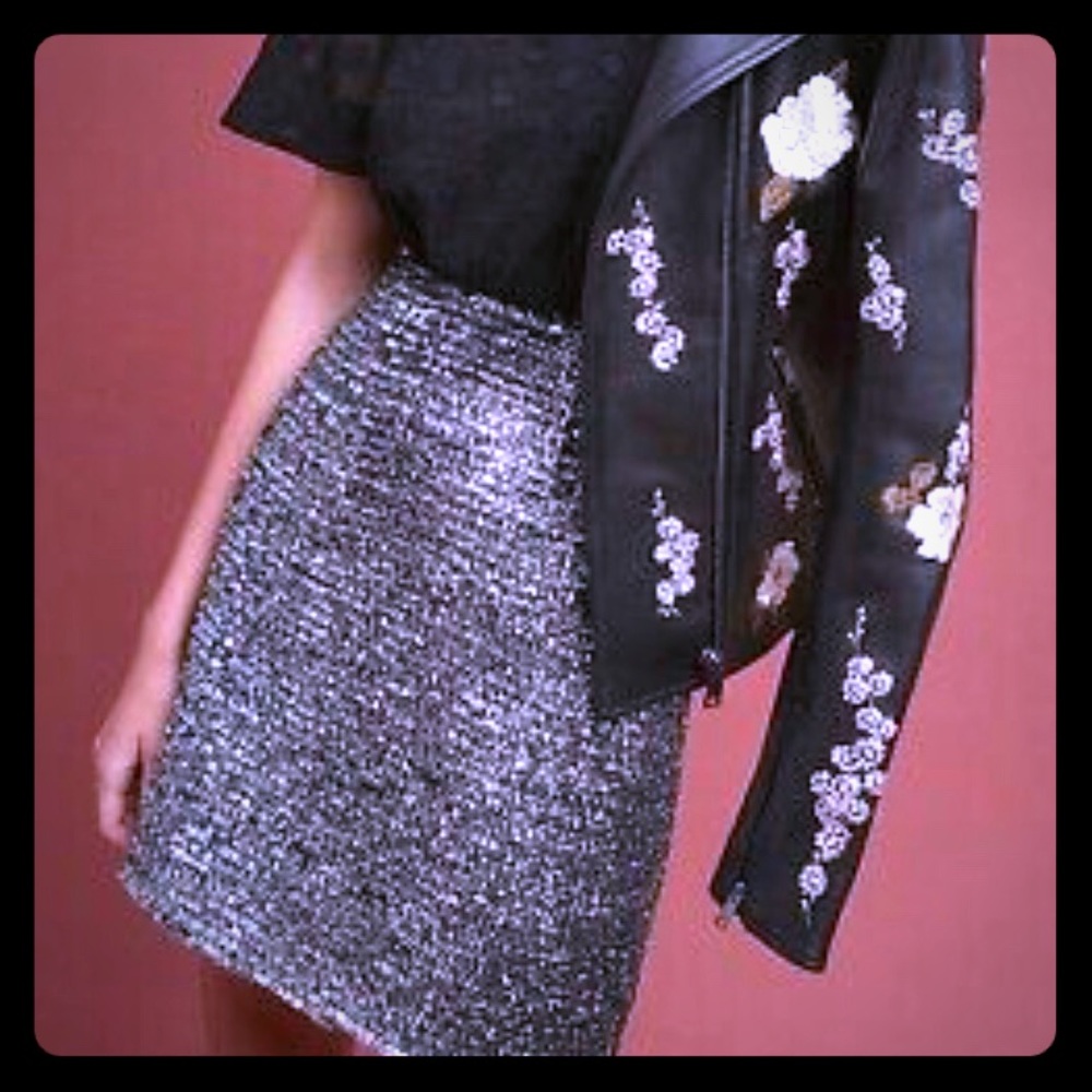 Women’s Anthropologie Hutch  Metallic Skirt L
